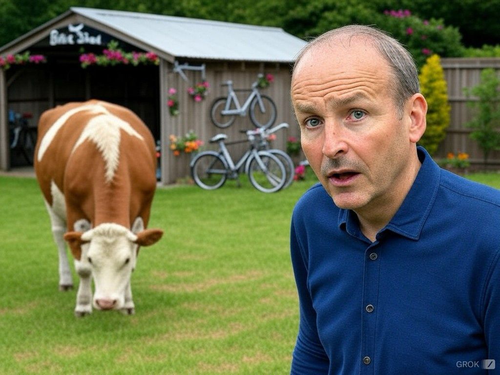 cow in front yard